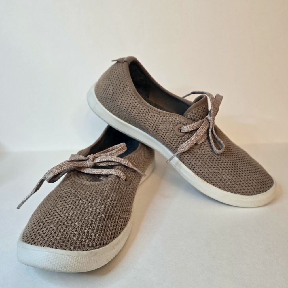 Mesh Sneakers AllBirds Tree Skipper Size 8 Brown Minimalist Knit Boat Shoe Women